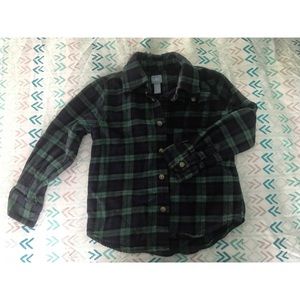 Boys plaid button up shirt